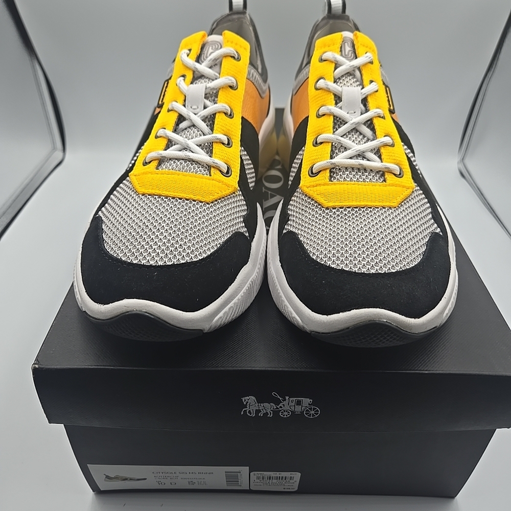Stylish Yellow and Black Men's Sneakers